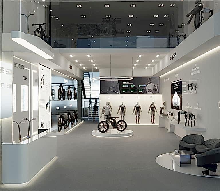 Unitree Robotics & T-Bike Showroom Projesi | Bakı Koç Kuleleri.